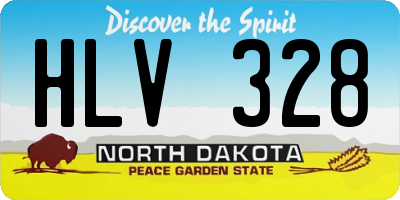 ND license plate HLV328
