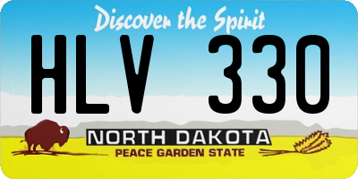 ND license plate HLV330