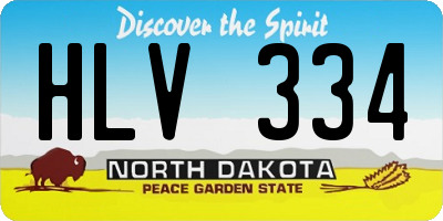 ND license plate HLV334