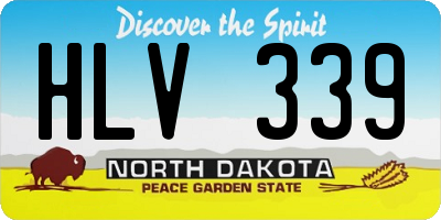 ND license plate HLV339