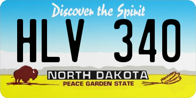 ND license plate HLV340