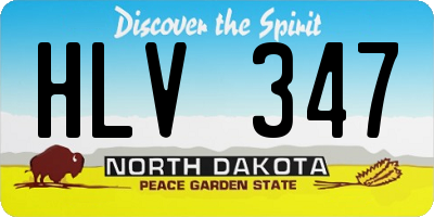 ND license plate HLV347