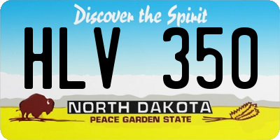 ND license plate HLV350
