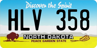 ND license plate HLV358