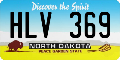ND license plate HLV369