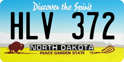 ND license plate HLV372