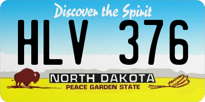 ND license plate HLV376