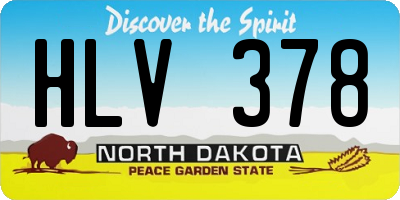 ND license plate HLV378