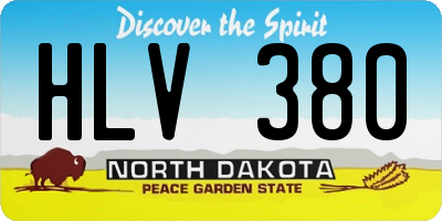 ND license plate HLV380