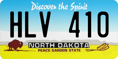 ND license plate HLV410