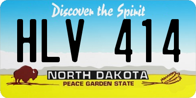 ND license plate HLV414