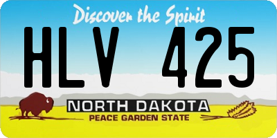 ND license plate HLV425