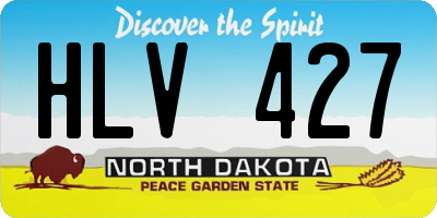 ND license plate HLV427