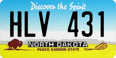 ND license plate HLV431