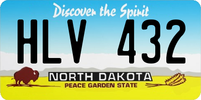 ND license plate HLV432