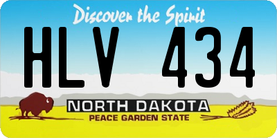 ND license plate HLV434