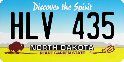 ND license plate HLV435