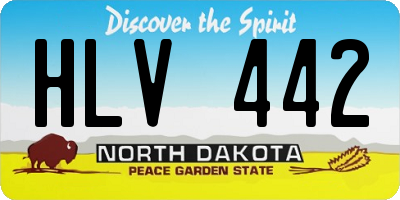 ND license plate HLV442