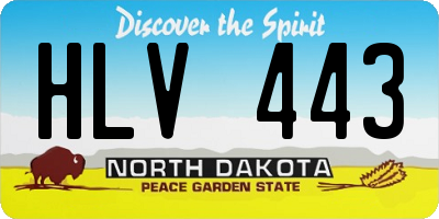 ND license plate HLV443