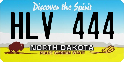 ND license plate HLV444