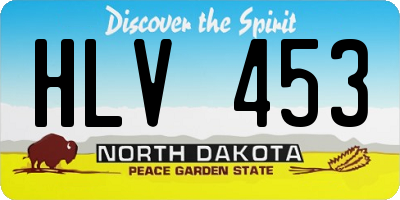 ND license plate HLV453