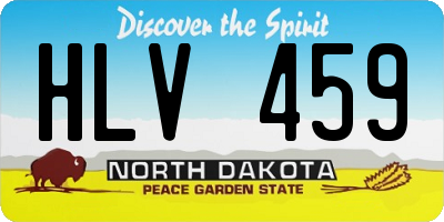 ND license plate HLV459