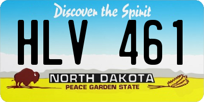 ND license plate HLV461