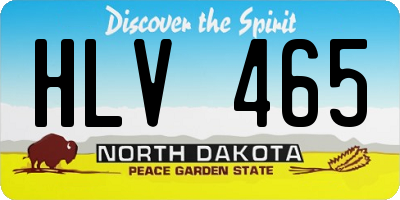 ND license plate HLV465