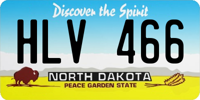 ND license plate HLV466