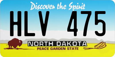 ND license plate HLV475