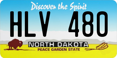 ND license plate HLV480