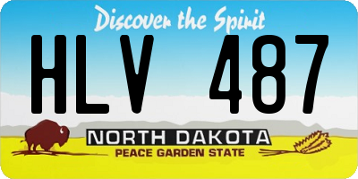 ND license plate HLV487