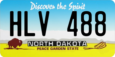 ND license plate HLV488