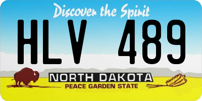 ND license plate HLV489