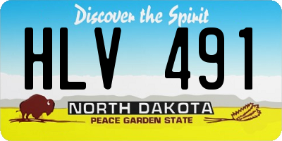 ND license plate HLV491