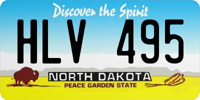 ND license plate HLV495