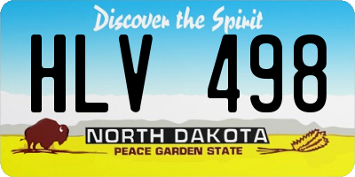 ND license plate HLV498