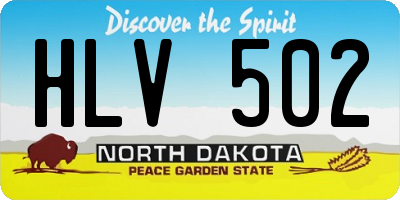 ND license plate HLV502