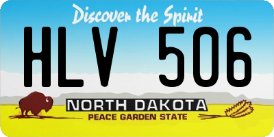 ND license plate HLV506