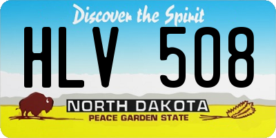 ND license plate HLV508