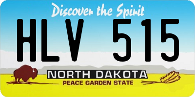 ND license plate HLV515