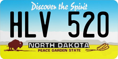 ND license plate HLV520