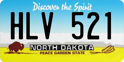 ND license plate HLV521