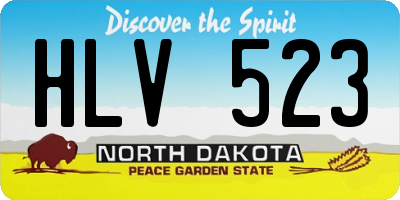 ND license plate HLV523