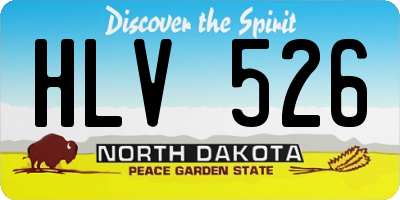 ND license plate HLV526