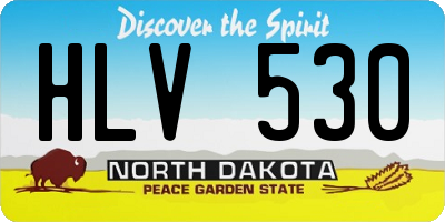 ND license plate HLV530