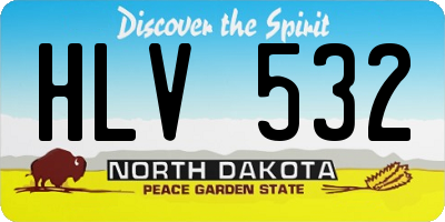 ND license plate HLV532