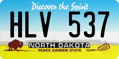 ND license plate HLV537