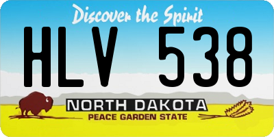 ND license plate HLV538