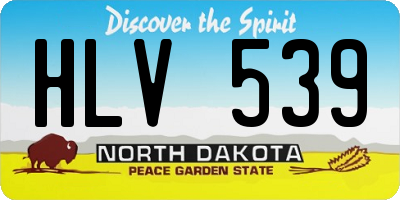 ND license plate HLV539